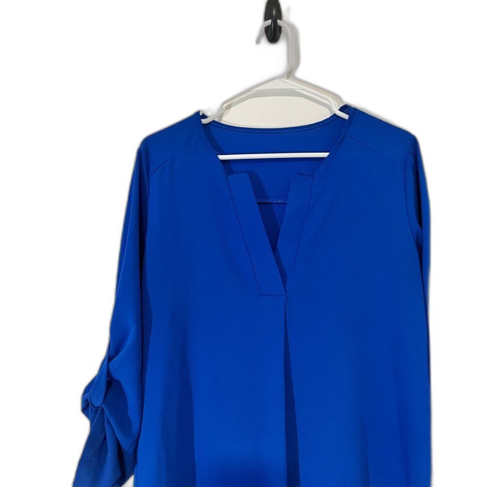 Anthropologie Cyan Blue Sheer Summer Tunic, Medium